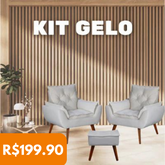 Kit Ágatha - Poltronas + Puff | Elegância para a sua Casa